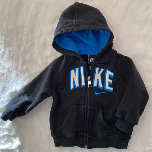 Nike Black Logo Zip-Up Hoodie 6-9 Months - Picture 7 of 7